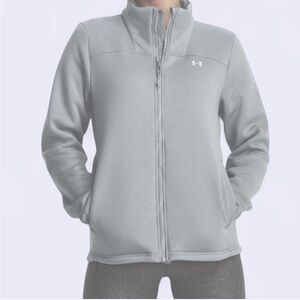 Under Armour women's grey fleece zip up jacket